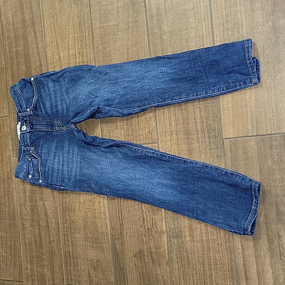 Ella Moss high waist straight denim blue jean stretch classic 5 pocket 4/27 EUC…
